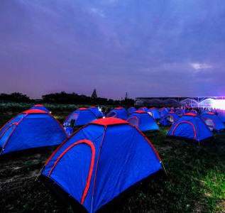 武威夜里星空圆形帐篷